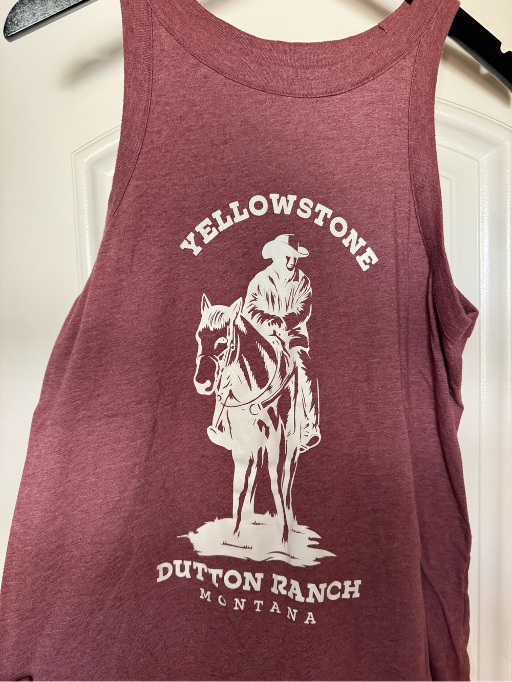 Yellowstone Dutton Ranch Tank Top - Maroon - Picture 2 of 4